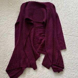 Iz Byer Deep Burgundy Cardigan Sweater
